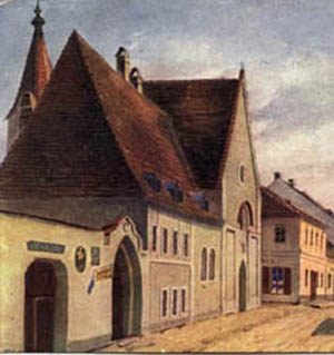 Bürgerspital und Martinskirche
Ausschnitt aus einer Ansichtskarte von Eduard Mader, um 1905
Stadtarchiv Zwettl, Sign. BA 03/C/32